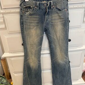 VINTAGE Y2K LOWRISE FLARE WAX JEANS
